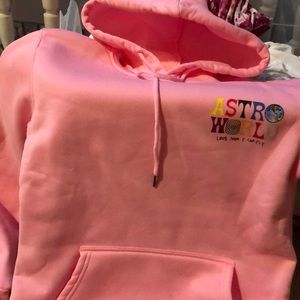 Astroworld size m pink hoody